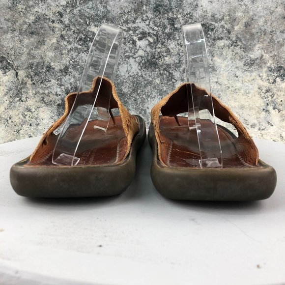 DONALD J PLINER Sport Men's 13M Moro Brown Leather Moc Strap Thong Sandals ITALY - Picture 4 of 13